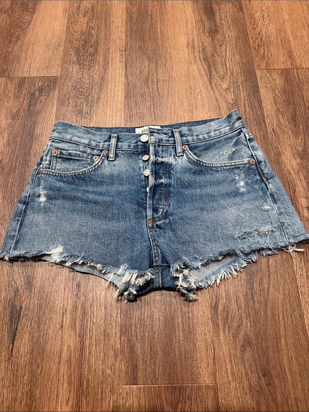 Agolde Parker Vintage Cut Off Shorts - Picture 3 of 6